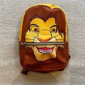 Disney The Lion King Simba Mufasa Mini Backpack 2 Zipper 10” Toddler NWOT